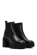 Women's Black Platform Heeled Chelsea Boots | Derimod