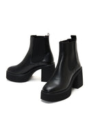 Women's Black Platform Heeled Chelsea Boots | Derimod