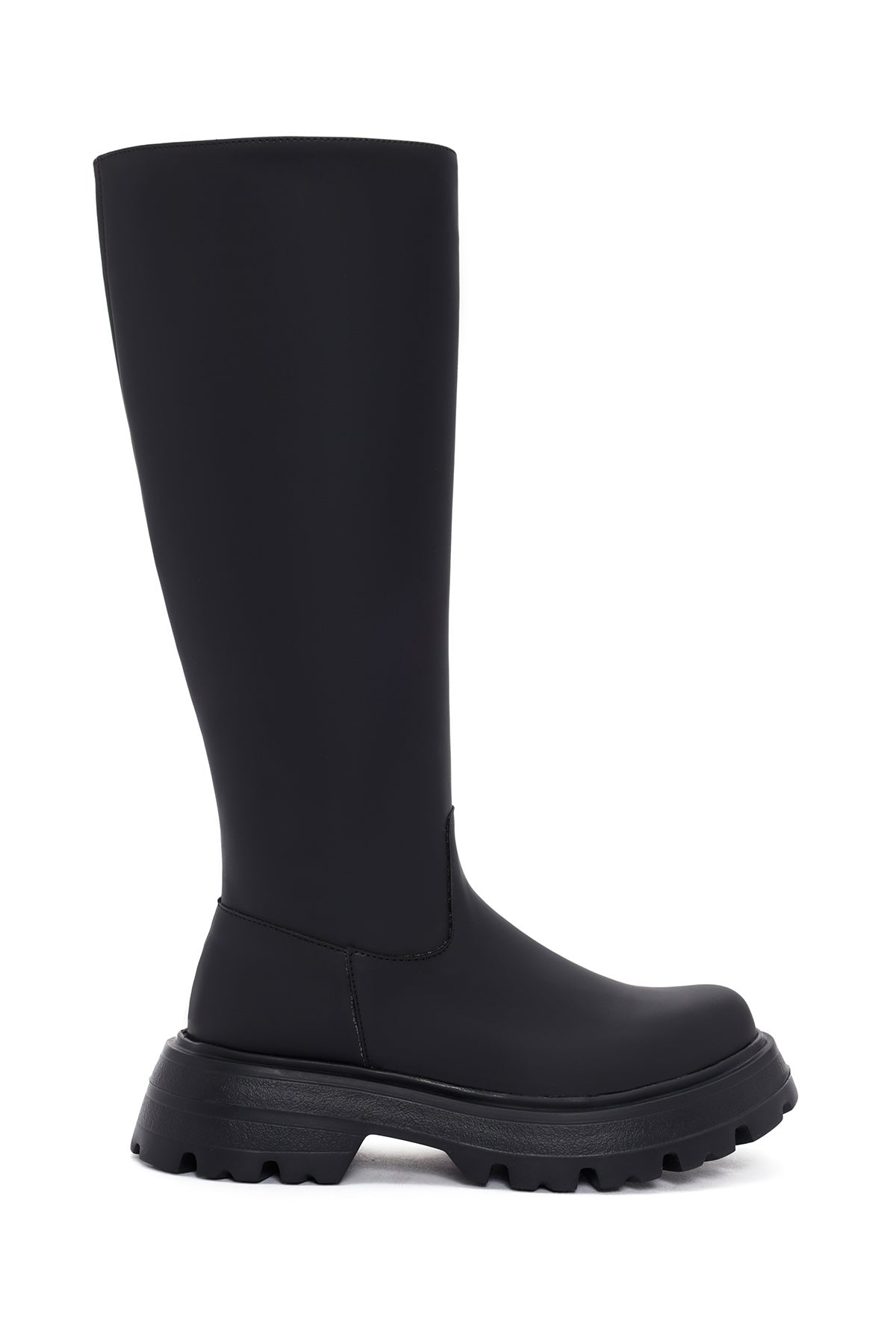 Women's Black Zippered Thick Soled Boots 22WFE4033MT | Derimod