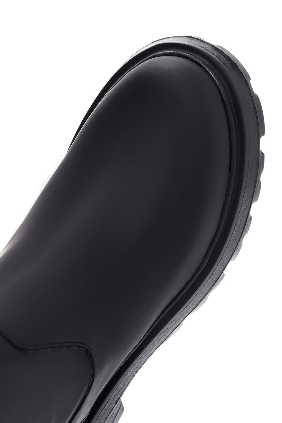 Women's Black Zippered Thick Soled Boots