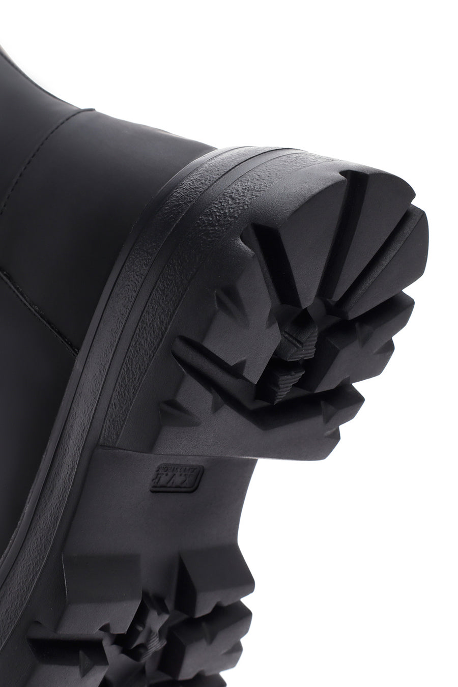 Women's Black Zippered Thick Soled Boots