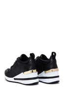 Women's Black Wedge Heeled Sneaker | Derimod