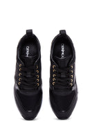 Women's Black Wedge Heeled Sneaker | Derimod