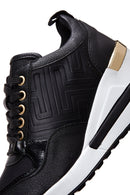 Women's Black Wedge Heeled Sneaker | Derimod