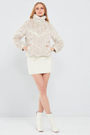 Melrose Kadın Beyaz Teddy Deri Mont | Derimod