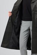 Beyonce Kadın Siyah Deri Pardösü | Derimod