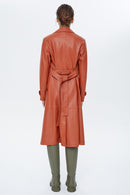 Beyonce Kadın Kahverengi Deri Pardösü | Derimod