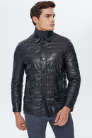 Locatelli Men's Black Leather Jacket | Derimod