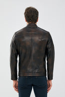 Juan Erkek Kahverengi Deri Ceket | Derimod