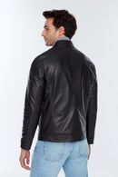 Benzema Erkek Siyah Deri Ceket | Derimod