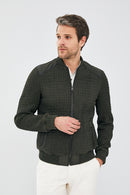 Andre Erkek Yeşil Özel Dikişli Nubuk Deri Mont | Derimod