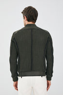 Andre Erkek Yeşil Özel Dikişli Nubuk Deri Mont | Derimod