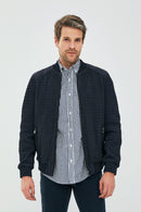 Andre Erkek Lacivert Özel Dikişli Nubuk Deri Mont | Derimod