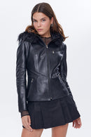 Juliette Women's Leather Jacket | Derimod