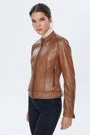 Aida Taba Kadın Deri Ceket | Derimod