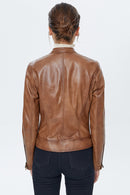 Aida Taba Kadın Deri Ceket | Derimod