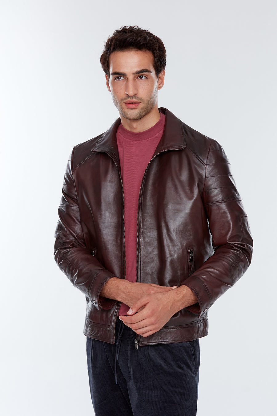 Tom Men's Leather Coat 22WGE637047 | Derimod