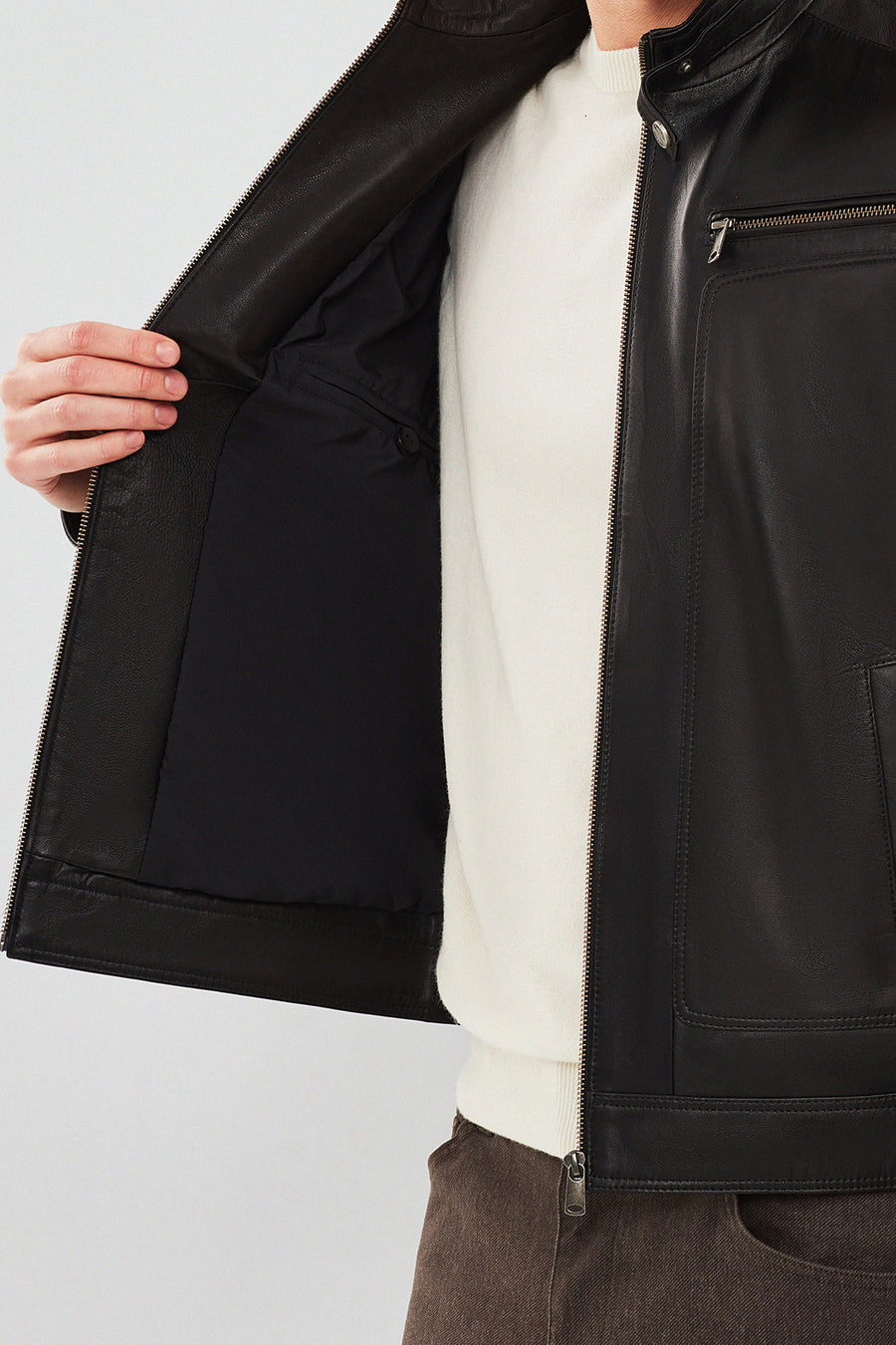 Felibe Men's Black Leather Jacket