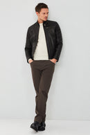 Felibe Erkek Siyah Deri Ceket | Derimod