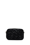 Women's Black Long Chain Strap Knitted Crossbody Bag | Derimod