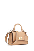 Geox Women's Beige Ciclamina Leather Mini Crossbody Bag | Derimod