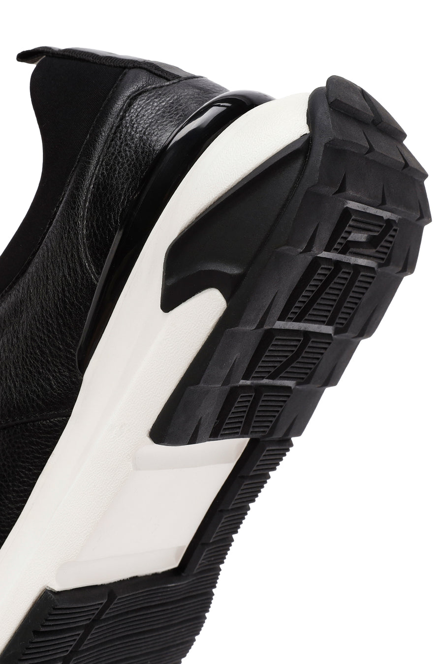 Erkek Siyah Bağcıklı Deri Casual Sneaker