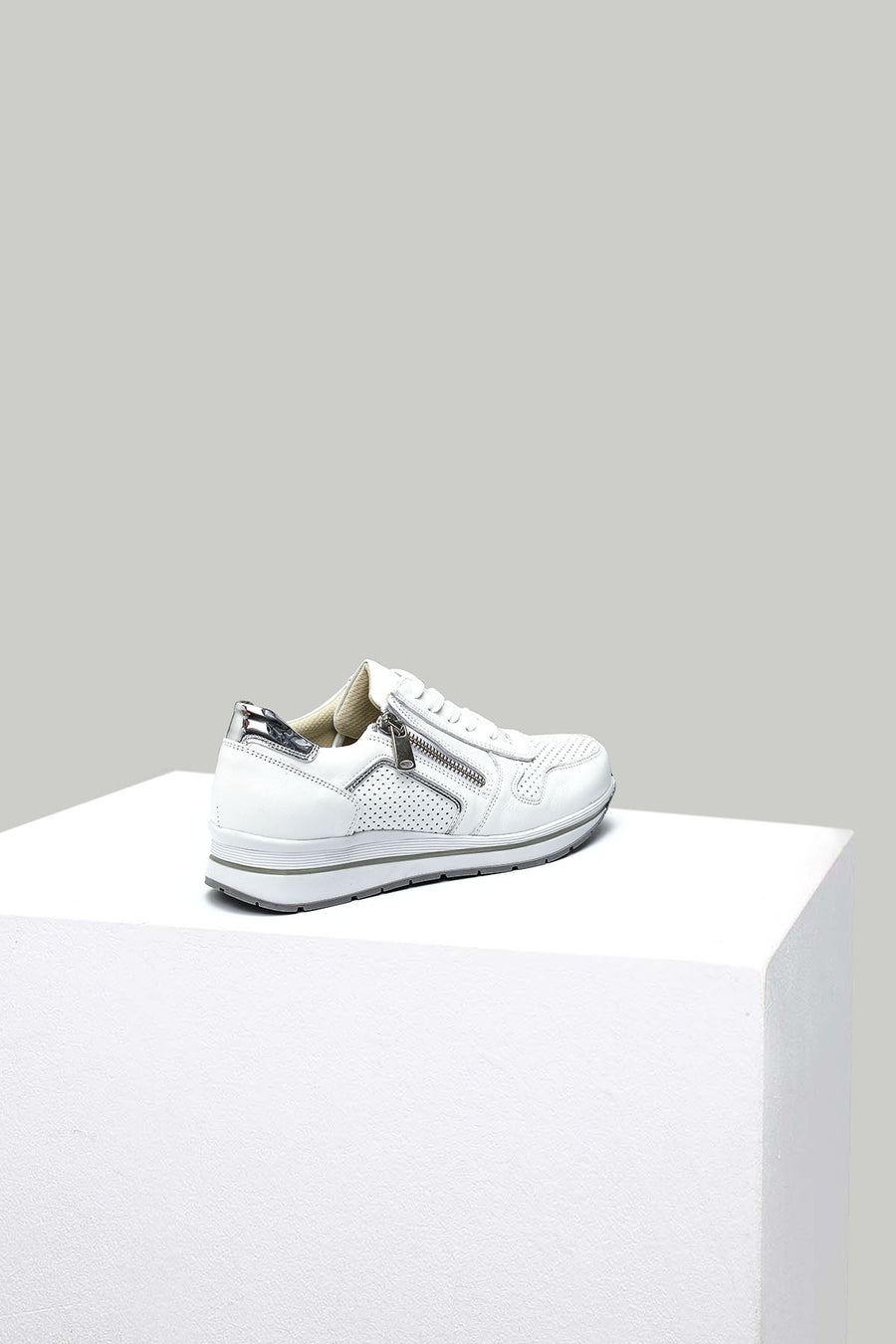 Yüksek Topuklu Kadın Deri Sneaker