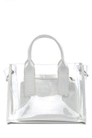 Women's Transparent Crocodile Patterned Shoulder Bag | Derimod