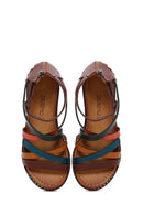 Kadın Çok Renkli Deri Sandalet | Derimod