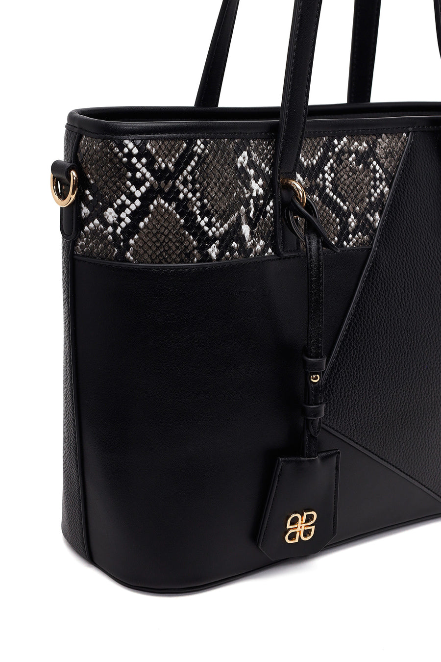 Woman Black Long-Strap Printed Classic Shoulder Bag