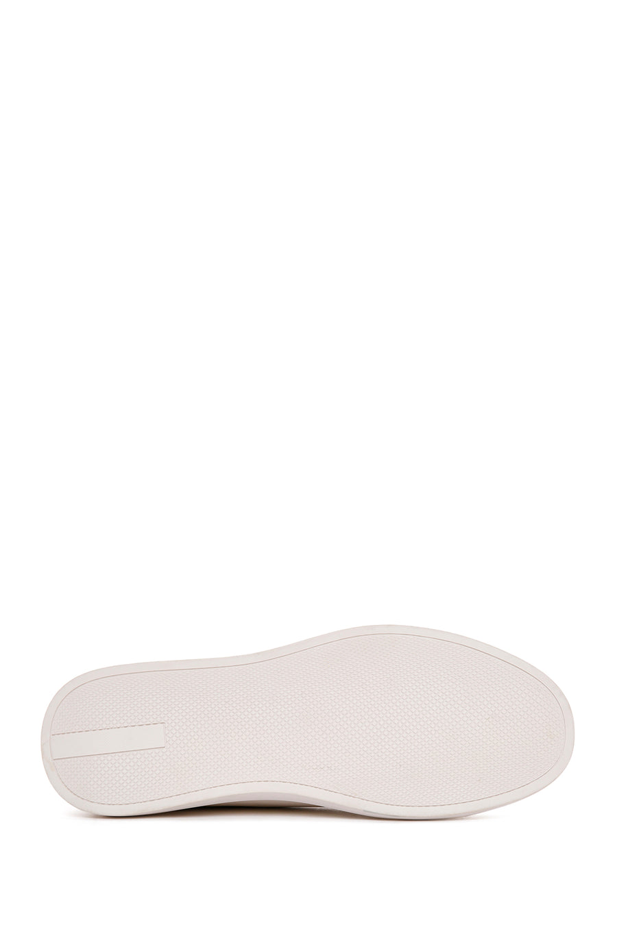 Men's White Lace-up Leather Sneaker