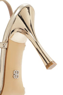 Kadın Altın Bilekten Tokalı İnce Topuklu Metalik Sandalet | Derimod