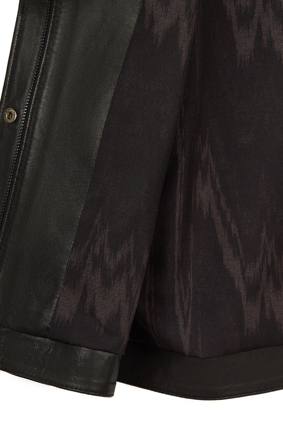 Celine Woman Black A-Line Hooded Leather Coat