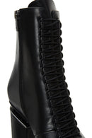 Women's Black Leather Heeled Boots | Derimod