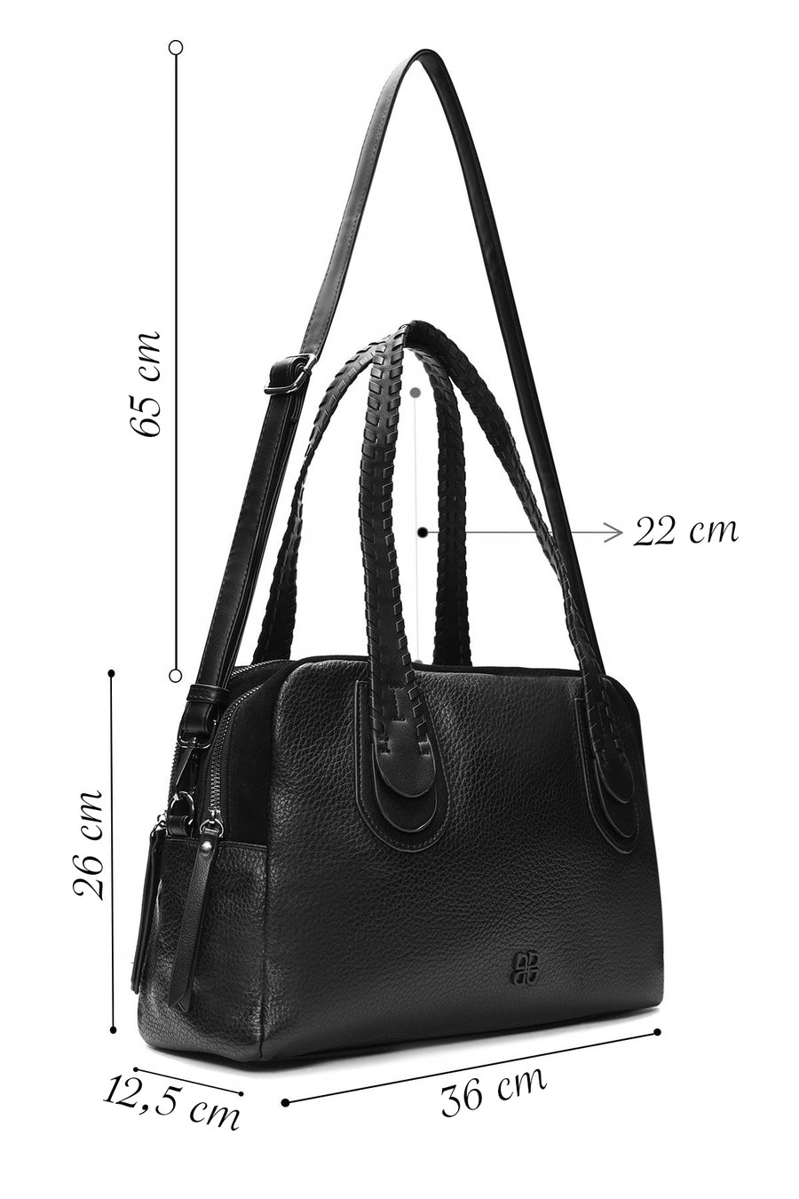 Women's Black Long Strap Shoulder Bag