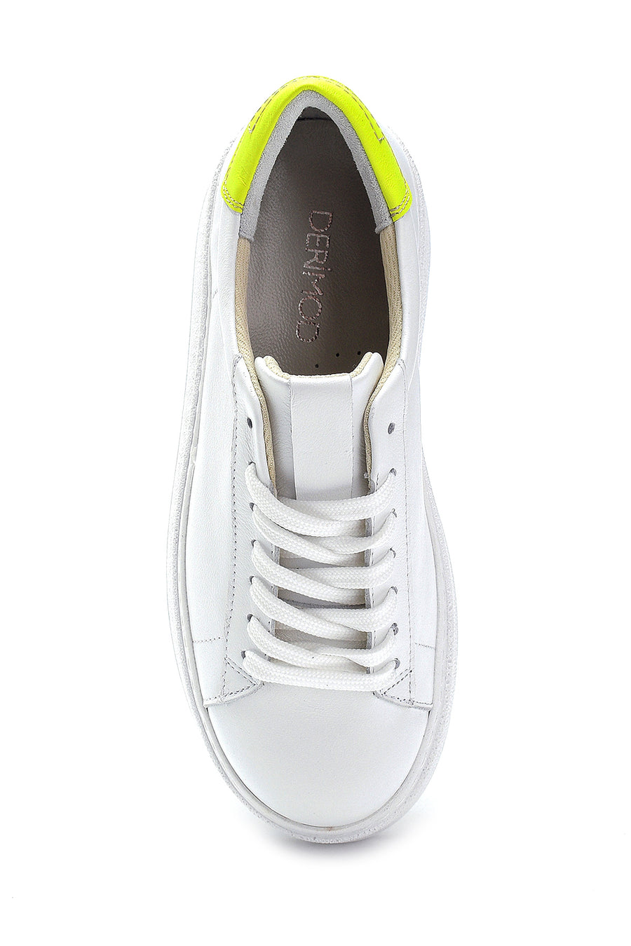 Women's Leather High-Sole Sneaker