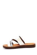Women's White Stone Slippers | Derimod