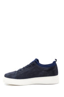 Erkek Mavi Süet Deri Sneaker | Derimod