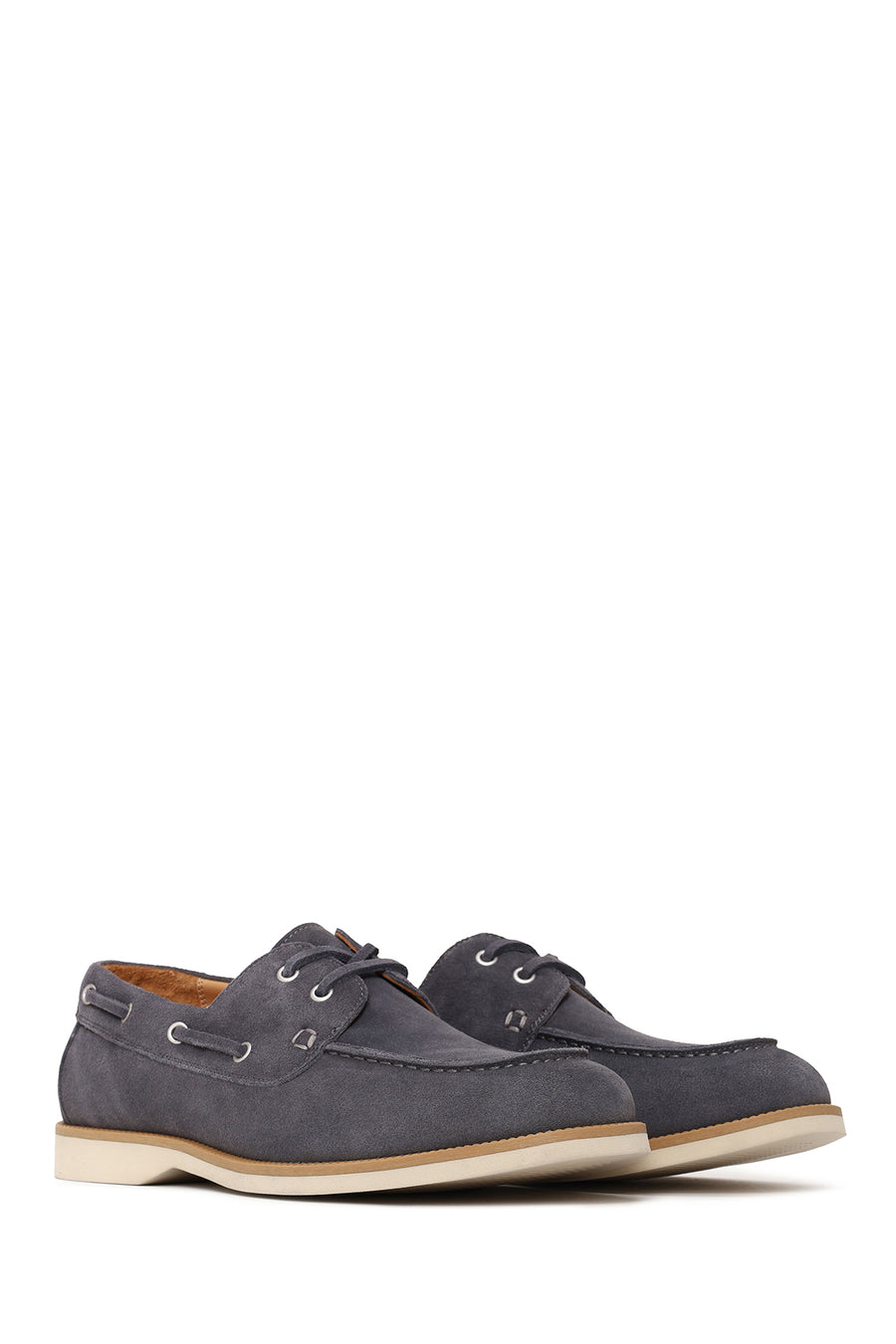 Male Gray Lace-Up Suede Casual Shoes