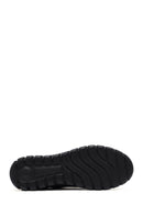 Women's Black Lace-Up Leather Sneaker | Derimod