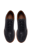 Men's Black Lace-up Leather Sneaker | Derimod
