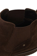Male Brown Suede Casual Chelsea Boots | Derimod