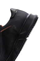 Men's Black Leather Sneaker | Derimod