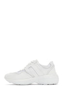 Women's White Leather Sneaker | Derimod