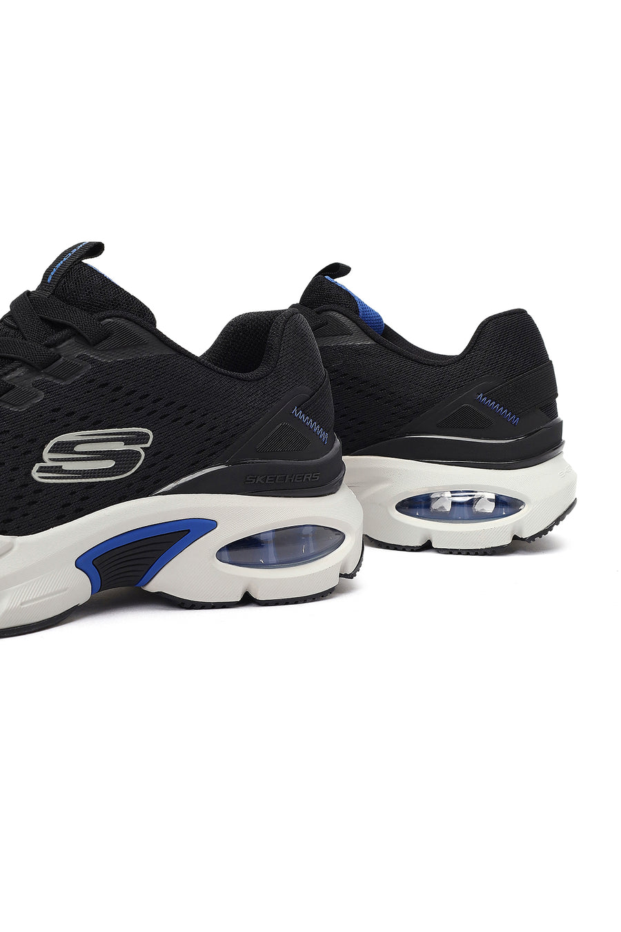 Skechers Erkek Siyah Skech - Air Ventura Bağcıklı Kalın Tabanlı Kumaş Sneaker