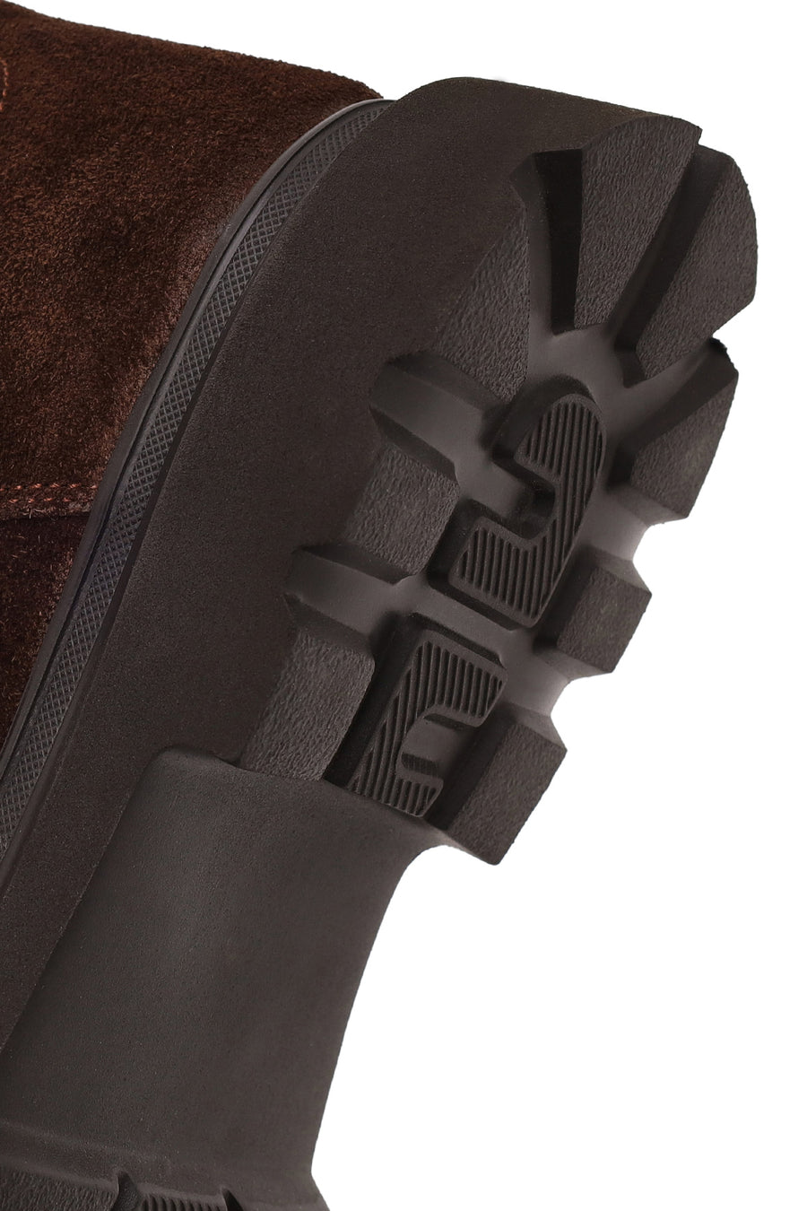 Male Brown Lace-up Thick-Soled Suede Casual Boots