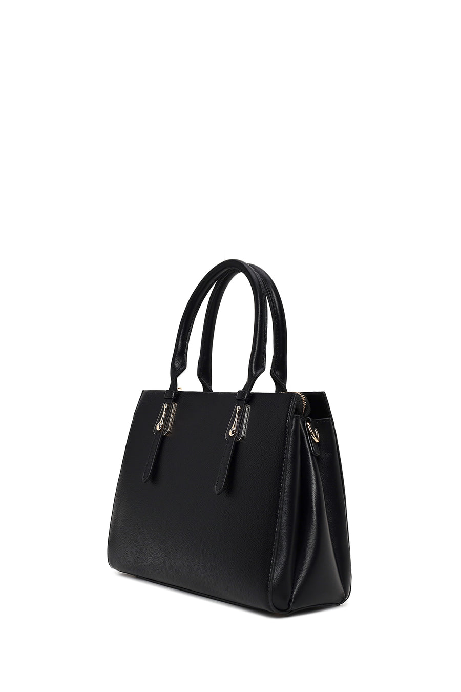 Woman Black Classic Shoulder Bag with Long Strap