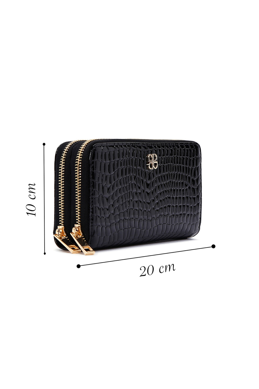 Women's Black Crocodile Wallet