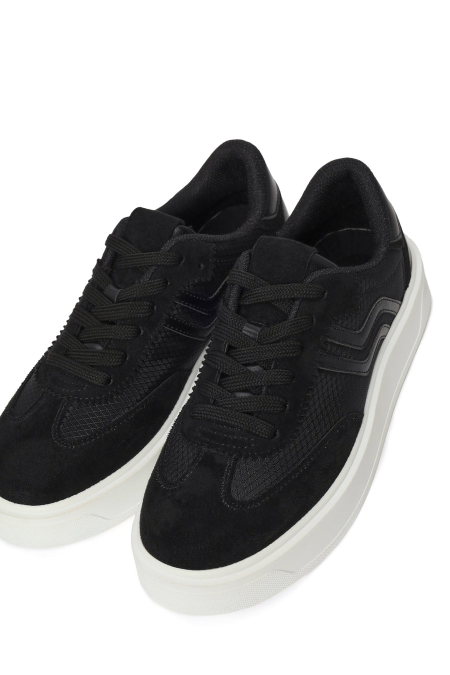 Kadın Siyah Bağcıklı Sneaker