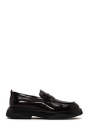 Male Burgundy Chunky-Soled Leather Loafer | Derimod